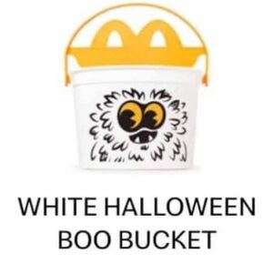 ♥️ FREE with any purchase 🙏🏽 McDonalds ⚜️👀 ⚜️ 2024 happy meal BOO bucket white